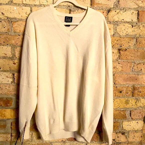 Jos. A. Bank Sweaters Josa Bank Mens Cashmere Cream Sweater Poshmark